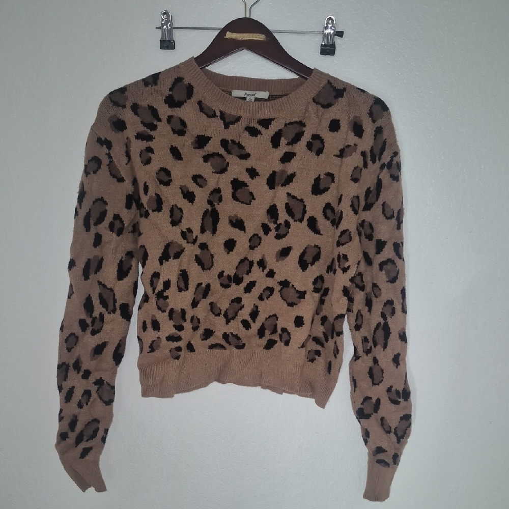 Papaya Leopard Print Sweater - Brown and Black